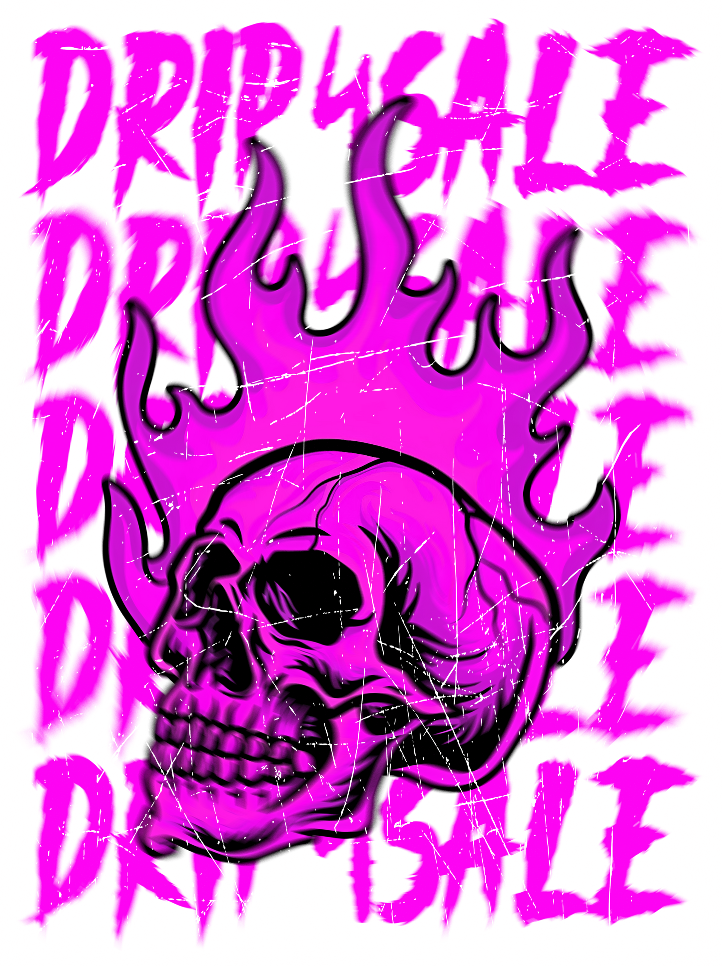 Drip 4 Sale Skull Tee front and back